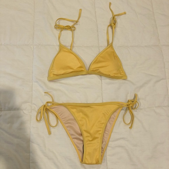pacsun yellow bikini